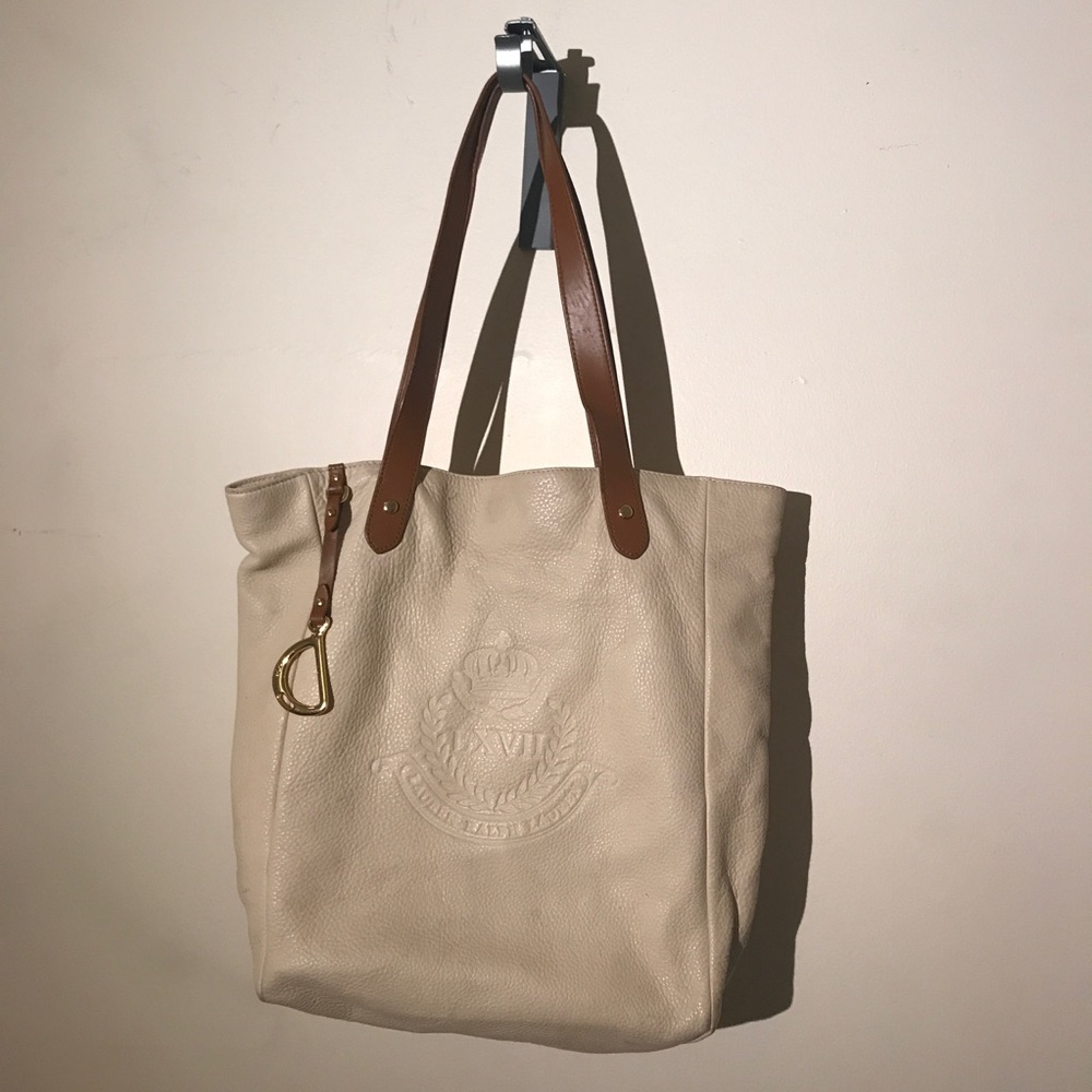 Lauren Ralph Lauren Genuine Leather Tote Bag